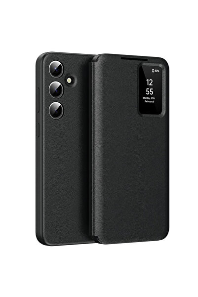 Samsung Husa Flip Smart pentru S25 Edge (S937), Magnetic View, Wallet, Deep N...