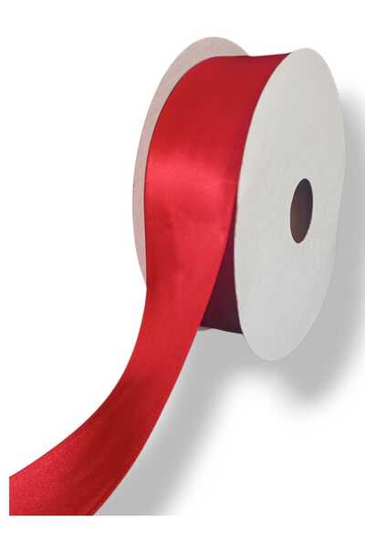 ÖZ-EL AŞ 4 CM KIRMIZI SATEN KURDELE 50 MT, PAKETLİK KURDELE, HEDİYE PAKETİ KU...