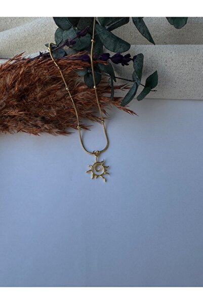 M Miel Kadın minimal güneş kolye paslanmaz çelik kolye