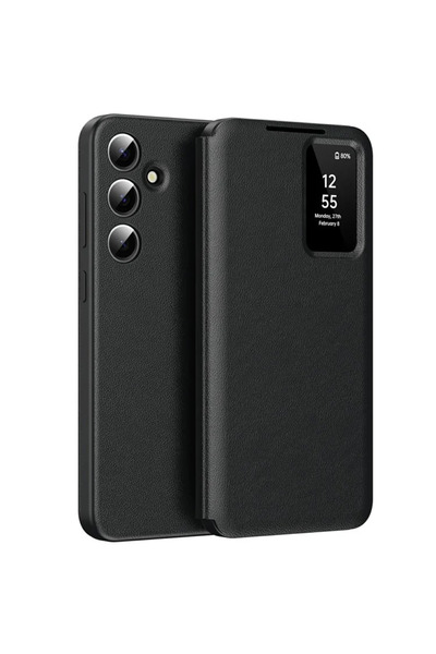 Samsung Husa Flip Smart pentru S25 (S931), Magnetic View, Wallet, Deep Neagra