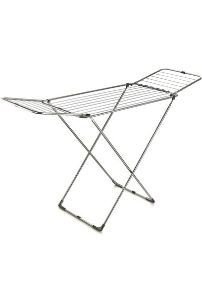 DOĞRULAR رف تجفيف الملابس القابل للطي عالي الجودة من بيريلا، فضي