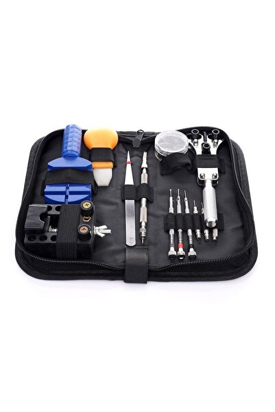 PROCART Watch repair kit, 13 pieces, set of tools and accessories, zippered organizer