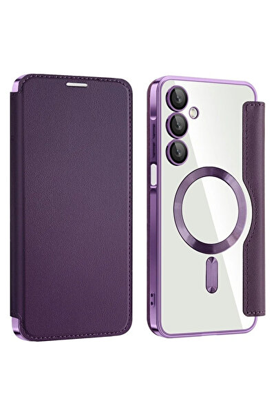 Samsung Husa MagFlip pentru A16 (A166), Magnet, RFID protect, Leather, Chrome...