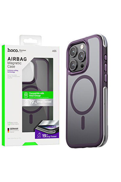 Apple Θήκη Hoco (AS5) για iPhone 15 Pro Max - MagSafe, GripEdge, Ματ, Μωβ