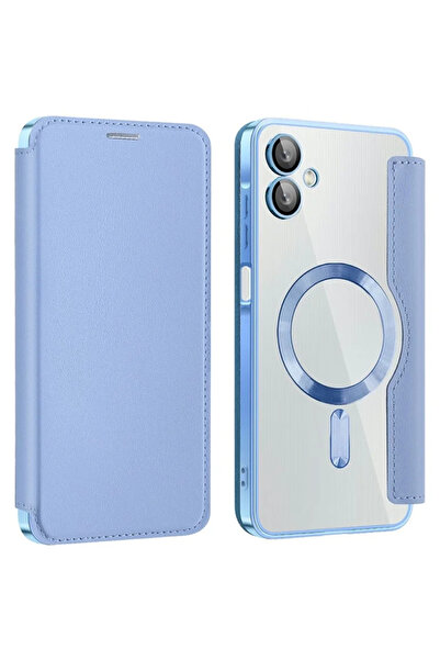 Samsung Θήκη για A06 (A065), Μαγνήτης, Προστασία RFID, Δέρμα, Χρωμιωμένη Άκρη...