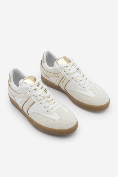 Marjin Women's Sneaker Lace-Up Retro Sports Shoes Denor Gold