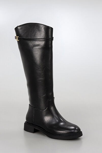 kajal ayakkabı Btbr09 Flat Bottom Non-Zippered Boots