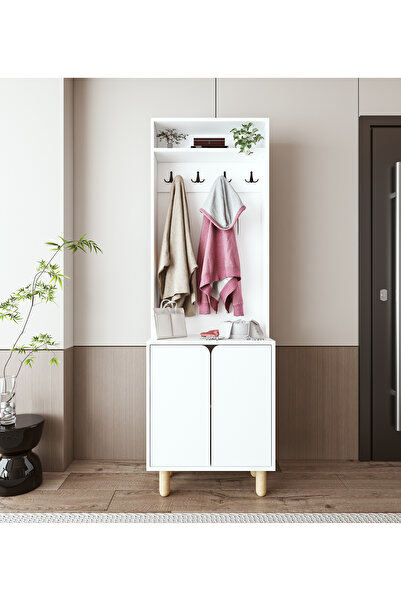 VM VERTEX MOBİLYA PADOVA Portmanto Vestiyer Ayakkabılık 2 Kapaklı 4 Askılı