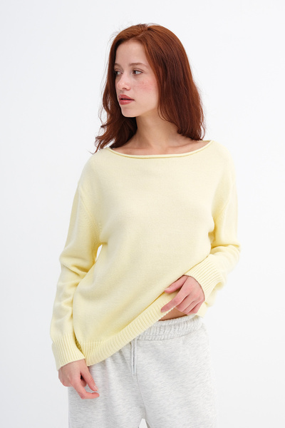 Addax Boat Neck Knitwear Sweater K3480