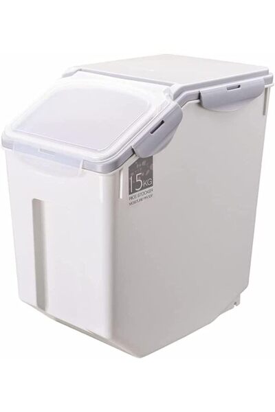 Generic Rice Storage Container 15KG Sealed Grain Box Moistureproof - 32.5 x 19.5 x 36cm