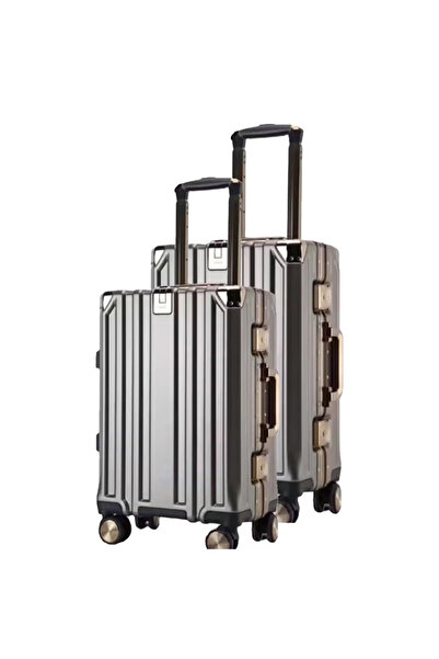 NKX Durable Hard Shell Trolley Suitcase with 4 Spinner Wheels 20/24 Inches