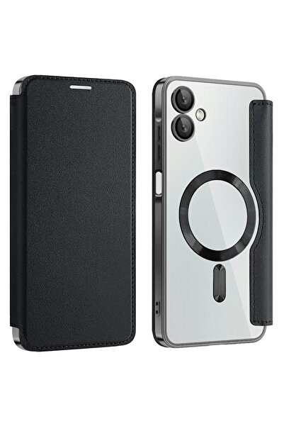 Samsung Θήκη MagFlip για A06 (A065), Μαγνήτης, Προστασία RFID, Δέρμα, Χρωμιωμ...