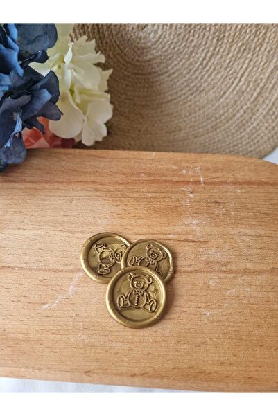 cev den store شمعة ختم جاهزة 50 قطعة، ختم ذهبي اللون