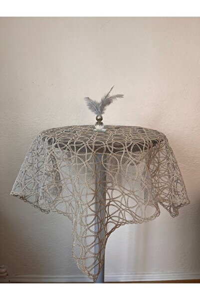 ZESA HOME Fiskos Tablecloth Tulle Laced Dowry Holder