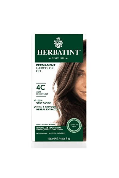 Herbatint Bitkisel Özlü Kalıcı Saç Boyası | Küllü Kestane (Chatain Cendre 4C) 170 ml