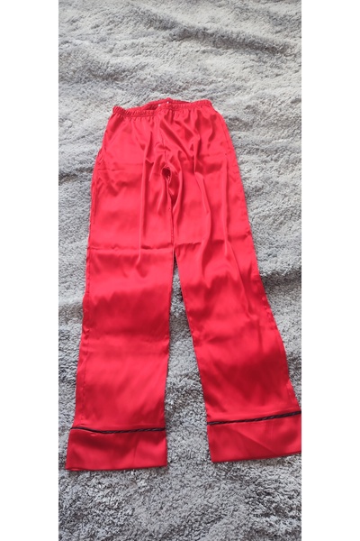 SS HOME CONCEPT Red Satin Pajama Set