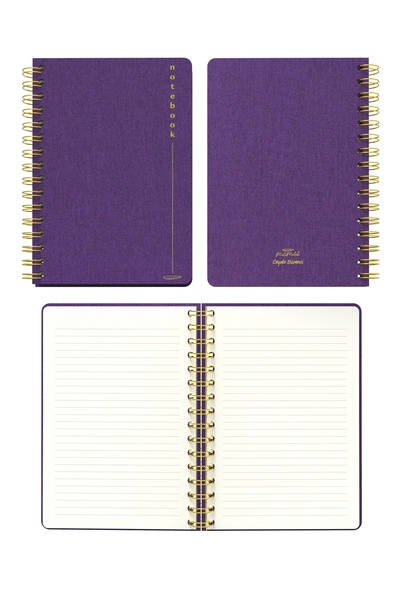 Meli Melek Melimelek Striped Notebook Purple (Cloth Cover) - Ceyda Düvenci