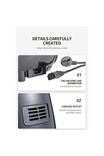 Boxely AirFryer Hot Air Fryer 6L, 2400W, 8 Programs, Up to 220°C, Touch, Oil-Free, Black