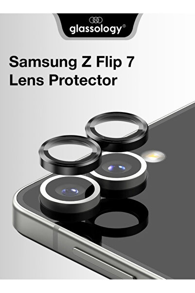 Glassology Lens Protector for Samsung Z Flip 7 – Black | HD Clear & Scratch-Resistant Shield