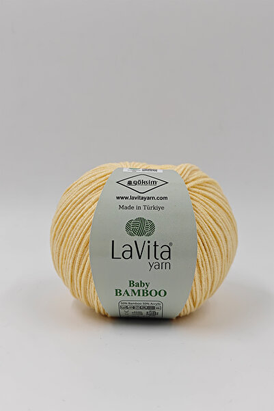 LaVita Yarn Fir de tricotat manual Baby Bamboo 50% Bambus 50% Acrilic 50gr (2...