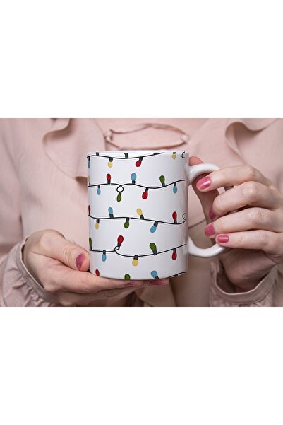 Beramussa كوب بتصميم أضواء رأس السنة - كوب خاص للأشخاص الذين يحبون روح العام ...