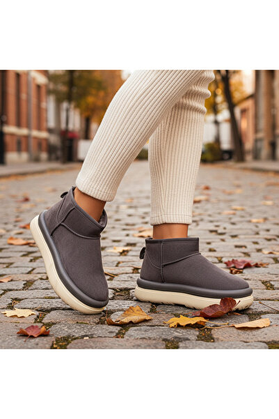 Lush Fashion Women's Grey Suede Boots Code: LT340-2 (K6)