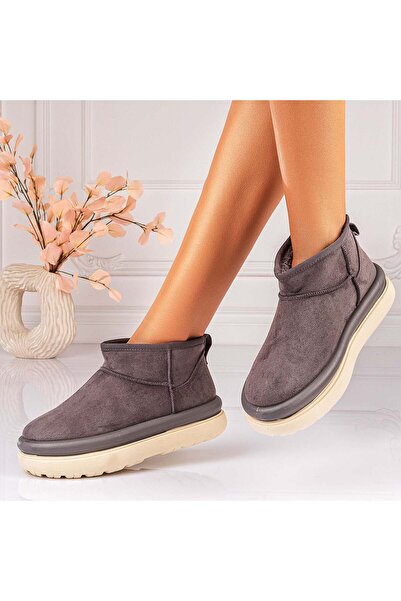 Lush Fashion Women's Grey Suede Boots Code: LT340-2 (K6)