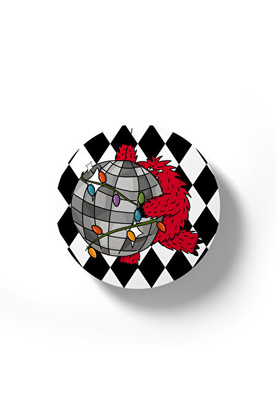 Why Not Ink Set of 4 Coasters "Monsters — Play It Loud[er] Christmas Edition-Cup Holder