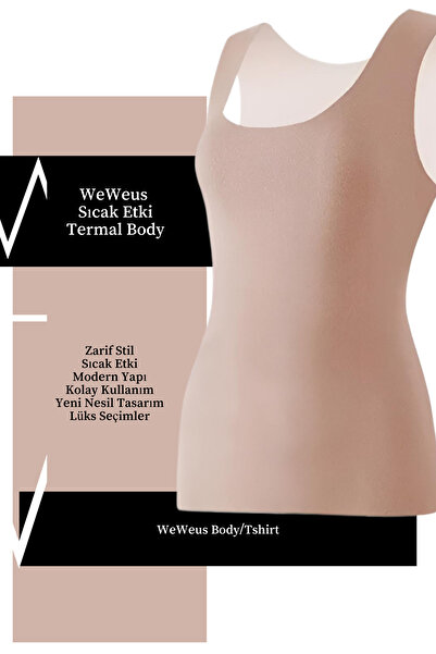 Weweus قميص داخلي حراري نسائي فاخر من فرو المنك النحاسي مع حمالات