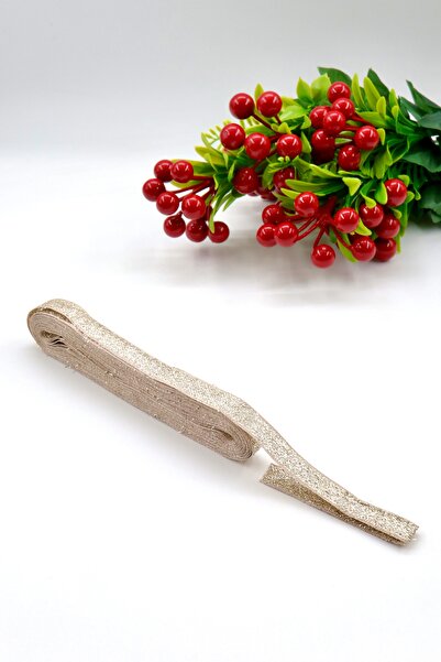 YENİCİ Ασημί βελούδινη κορδέλα (5 μέτρα-1 εκ.)