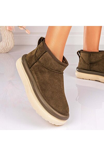 Lush Fashion Women's Green Suede Boots Code: LT340-4 (I6)