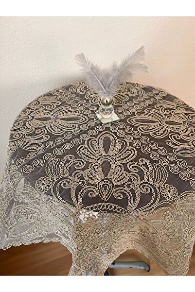 ZESA HOME Fiskos Tablecloth Tulle Laced Dowry Holder