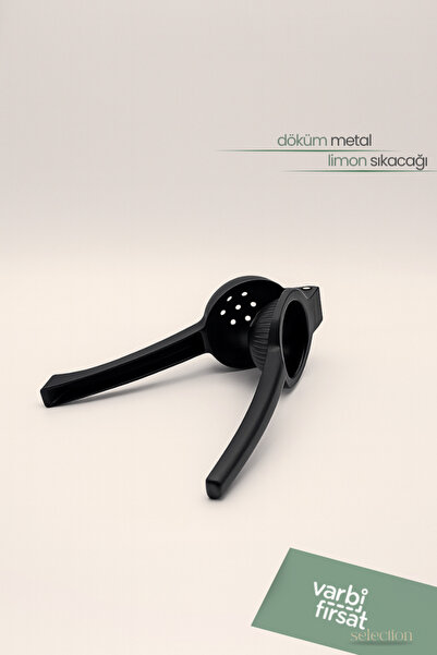 Varbifırsat Metal Cast Lemon Squeezer - Black