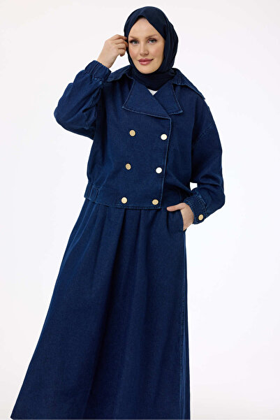 My City 5693 - Stylish and Comfortable Stone Decorated Women's Denim Pants Shirt Set