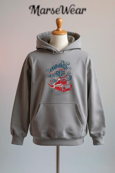 Vordevia Harry Potter Hogwarts Express Printed Cotton 3 Thread O Oversized Sweatshirt