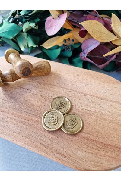 cev den store شمعة ختم جاهزة 50 قطعة، ختم ذهبي اللون