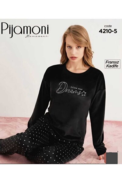 Pijamoni KADIN PİJAMA TAKIMI FRANSIZ KADİFE