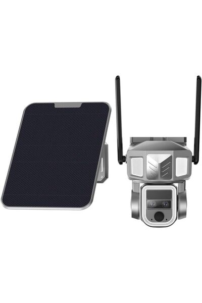 Generic CRONY Y7B 4G-4K-8MP Solar Dual-lens Continuous Zoom Camera