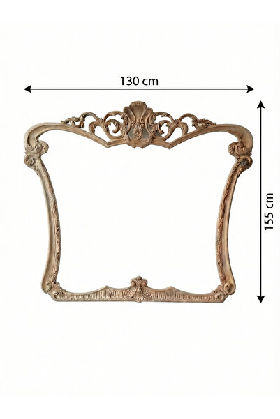 Golden Garden Kajmer El Oymalı Boyasız Kayın Ahşap Ayna Çerçevesi – Premium E...