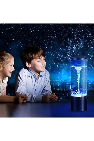 Generic LED Bubble Fish Lamp with Moving Fish & Water Effects -changing Children's Toy Lamp USB