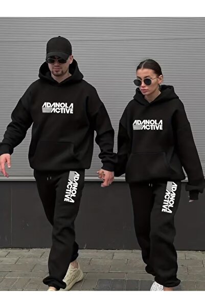 Flaubert Falubert-Unisex Printed Cv Oversized Sweatahırt -Sweatpants 2-Piece Set