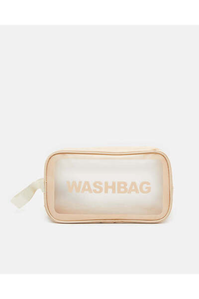 REDTAG Women Beige Wash Bag Cosmetic Pouch