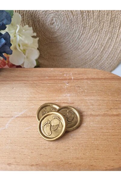 cev den store شمعة ختم جاهزة 50 قطعة، ختم ذهبي اللون