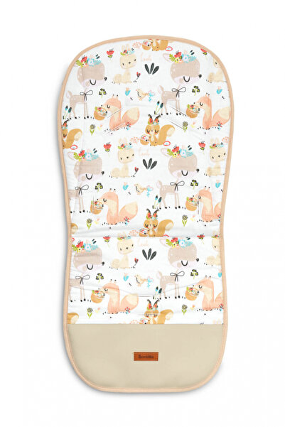 Sensillo Picnic Beige Stroller Mattress 80x40 cm with two sides Cotton/Velvet, Footrest