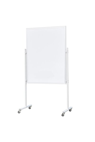 PROCART Tablă albă magnetică, scriere față-verso, 90x120 cm, suport mobil cu ...
