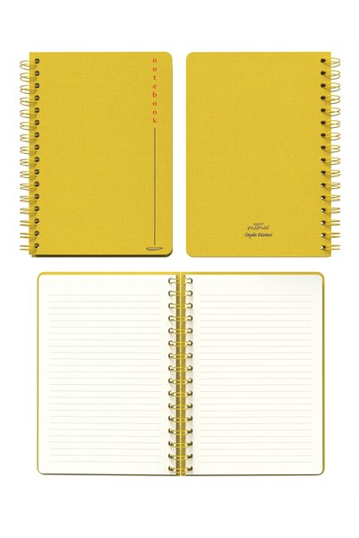 Meli Melek Melimelek Striped Notebook Yellow (Cloth Bound) - Ceyda Düvenci