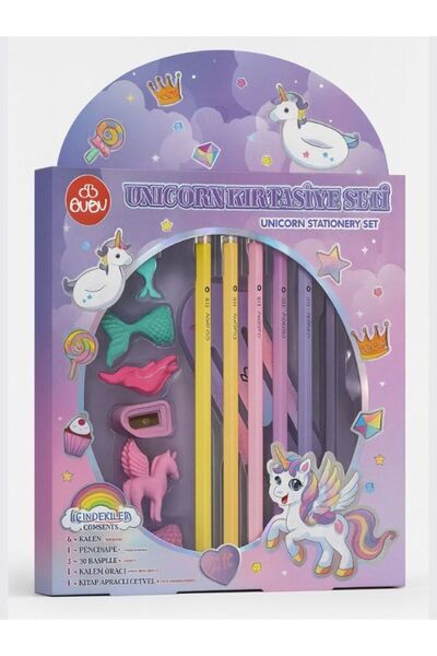 Bubu Kids Dreamy Set - 13 Parça 3 Boyutlu Kırtasiye Seti