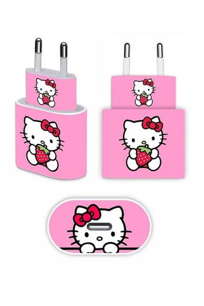 Hediyeni Al Iphone 20w Uyumlu Sevimli Çilek Kafa Tasarımlı Full Kaplama Şarj ...