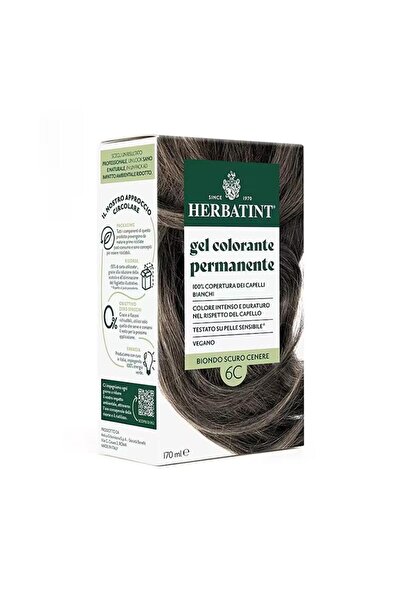 Herbatint Bitkisel Özlü Kalıcı Saç Boyası | Koyu Küllü Kumral (Dark Ash Blonde 6C) 170 ml