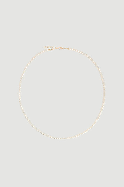 Gusto Small Bible Long Necklace - White